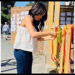 Madewell blouse with embroidery